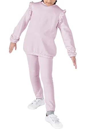 M17 Kids Girls Frill Sweatshirt Soft Cosy Casual Long Sleeve Top Pullover Jumper Crewneck Sweater- - (9-10 Years)
