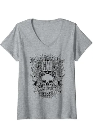 Guns N´Roses Womens Official Destruction White V-Neck T-Shirt