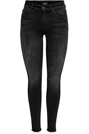ONLY Womens Rw Rea1099 Jeans Black 29W / 32L