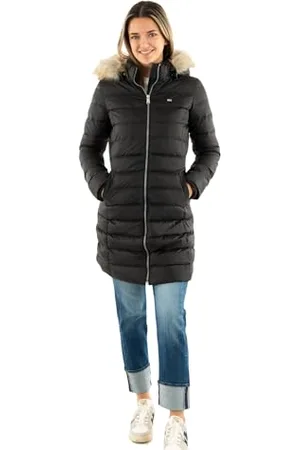 Tommy Hilfiger Women’s Essential Hooded Down Coat with Faux Fur, , XXS