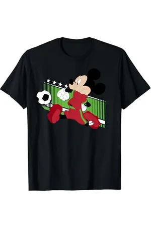 Disney Mickey Mouse Portugal Soccer Uniform Portrait T-Shirt