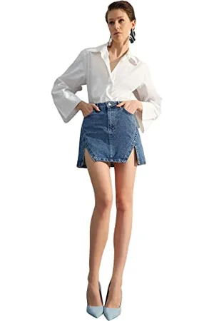 Trendyol FeMan A-line Denim Skirt, ,36