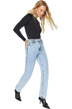 Trendyol Women High Waist Straight Leg Bootcut & Flared Jeans