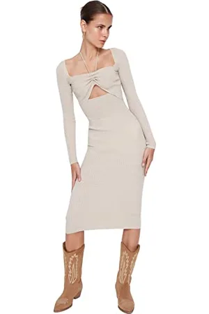 Trendyol Women Midi Bodycon Slim Knitwear Dress
