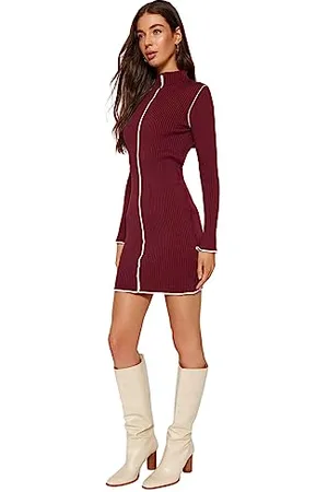 Trendyol FeMan Bodycon Slim fit Knitwear Dress, ,M