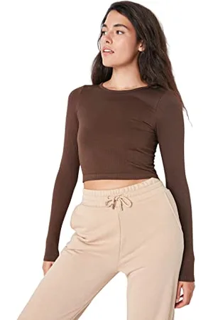 Trendyol Women Sportswear Regular fit Basic Crew Neck Woven Blouse