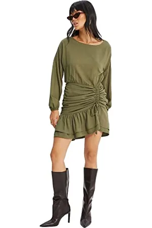 Trendyol Women Mini Ruffle Hem Regular Woven Dress