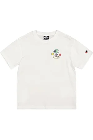 Champion Legacy Play With Graphics B (306911) - SS Crewneck T-Shirt, White (WHT), 11-12 years (L) Boys FW24