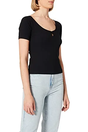NA-KD Keyhole Jersey Top, , XX-Large