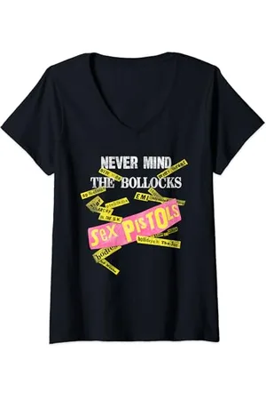 Sex Pistols Womens Official Never Mind The Bollocks Tabs V-Neck T-Shirt