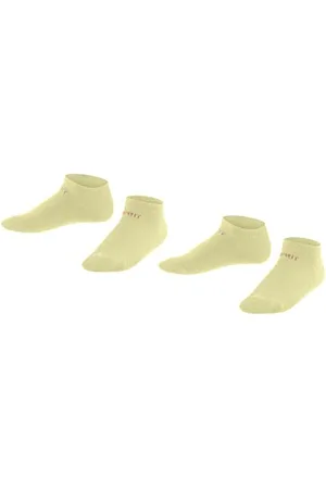 Falke ESPRIT Unisex Kids Foot Logo 2-Pack Trainer Socks Sustainable organic Cotton Black Grey More Colours Ankle Socks for Boys or Girls for Summer or Winter Ideal for School Multipack 2 Pairs
