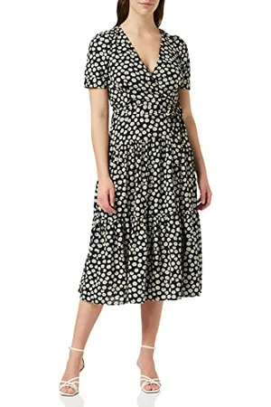 Louche Emin Tiered midi Dress in Daisy Dancer Print, , Size 8