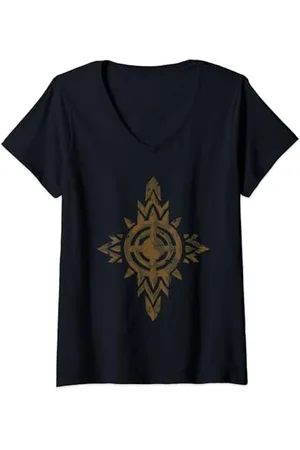 Lord of the Rings Womens Lord Of The Rings Rohan Crest V-Neck T-Shirt