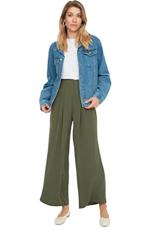 Trendyol FeMan Modest High Waist Wide Leg Straight Modest Pants