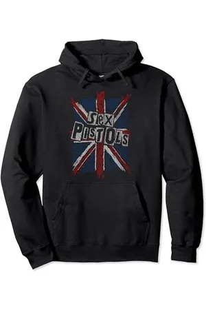 Sex Pistols Official Union Jack Words Pullover Hoodie