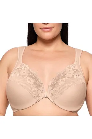 Glamorise Full Figure Plus Size Front-Closure Cotton Wonderwire Bra Underwire #1241