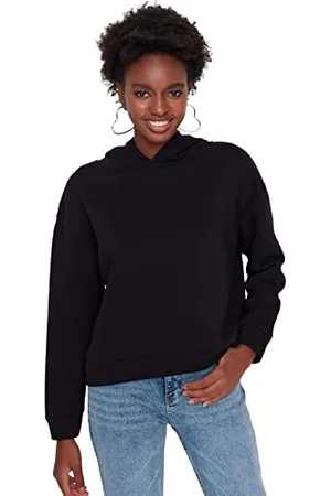 Trendyol Women Basic Regular fit Basic Hood Knitted Sweatshirt