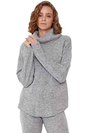 Trendyol Women Loungewear Regular Basic High Neck Knitwear Sweater