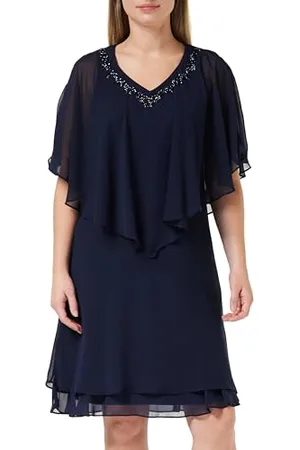 Gina Bacconi V Neck Embellished Dress, , 12