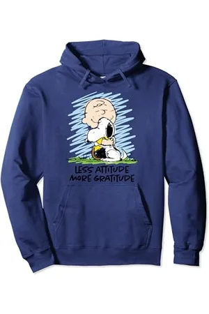 Peanuts Charlie Brown Snoopy Less Attitude More Gratitude Pullover Hoodie