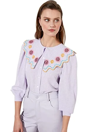 Trendyol Women Regular Basic Crew Neck Woven Shirt