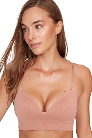 Trendyol Women Underwear Bralette Bralettes V Neck Knitted Bra