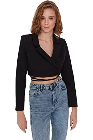 Trendyol Women Regular fit Double-Breasted Lapel Collar Woven Jacket