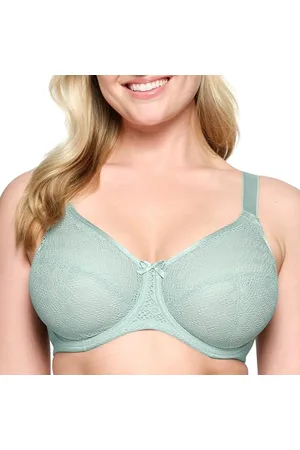 Glamorise Full Figure Plus Size Lace Comfort Wonderwire Bra Underwire #9855