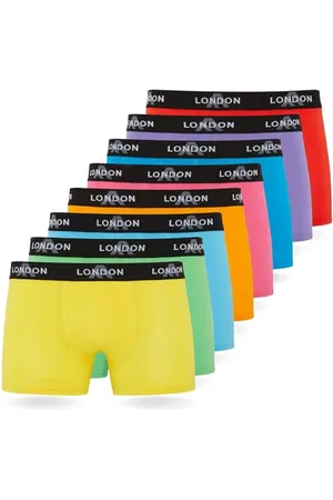 FM London 4/8-Pack Mens Boxers with Elastic Waist - Soft Boxer Shorts Men, Stretch Fit Underwear for Everyday Wear - Fitted Hipster Underwear