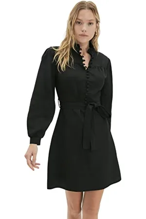 Trendyol Women Mini Wrapover Regular Woven Dress