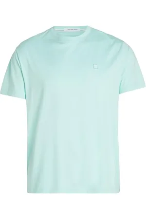 Calvin Klein Men Short-Sleeve T-Shirt Crew Neck, Turquoise , 5XL