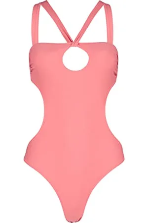 Trendyol FeMan Plain Cut Out Detailed Knit Swimsuit, ,34