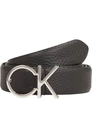 Calvin Klein Women Belt Ck Logo Belt 3.0 Pebble Leather, , 90 cm