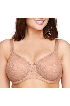 Glamorise Full Figure Plus Size Lace Comfort Wonderwire Bra Underwire #9855