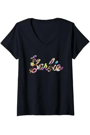 Barbie Womens Yoga Logo V-Neck T-Shirt