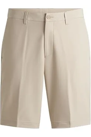 HUGO BOSS Mens S Commuter Easy-Iron Slim-fit Shorts in Water-Repellent Material