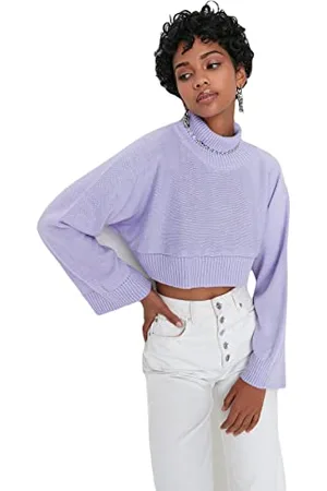 Trendyol Women Regular fit Basic Standing Collar Knitwear Sweater