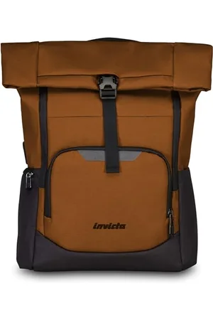 Invicta ACT FOLD Office Backpack, Single Compartment Roll-Top Backpack with Reinforced Base, , Tape for Trolley Pole, Internal PC Pocket, Office and Travel Backpack, , Taglia Unica
