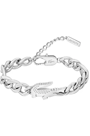 Lacoste For Men and Women CROCODILE Collection Chain Bracelet in Stainless Steel with a Crocodile-Shaped Charm - 2040373