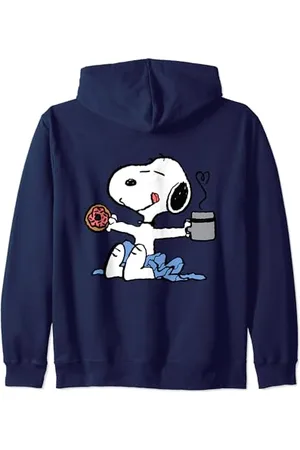 Peanuts Donut Coffee Snoopy Zip Hoodie