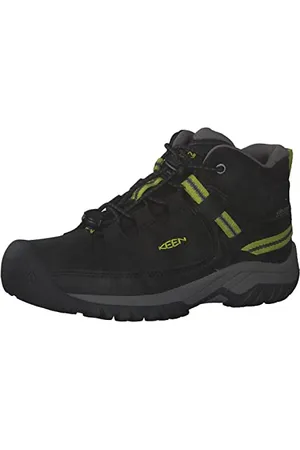 Keen Targhee Mid Waterproof Hiking Boot, Blue Nights Red Carpet, 12 UK Child