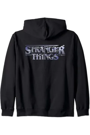 Stranger Things Logo Retro 80s Haunted Hawkins Halloween Zip Hoodie
