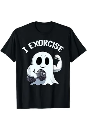 Halloween Ghost I Exorcise Funny Gym Exercise Workout Spooky T-Shirt