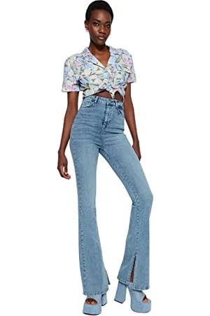 Trendyol Women Tall High Waist Flare Leg Flare Jeans