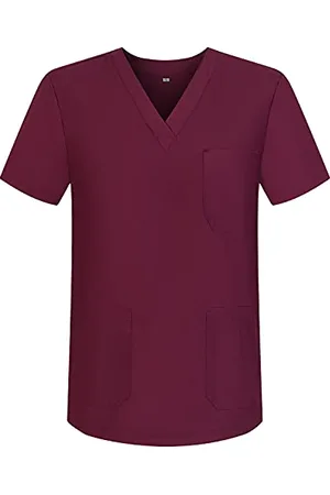 MISEMIYA Scrub Top Unisex Scrubs - Medical Uniform V-Neck Tunic Scrub Top BZ-6801 - XX-Large