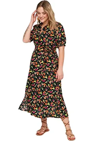 Trendyol FeMan Plus Size Maxi Basic Relaxed fit Woven Plus Size Dress