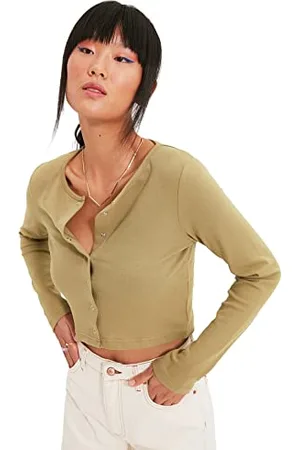 Trendyol Women Young Regular fit Basic Button Placket Knit Blouse