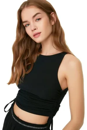 Trendyol Women Loungewear Fitted Basic Crew Neck Knitted Blouse