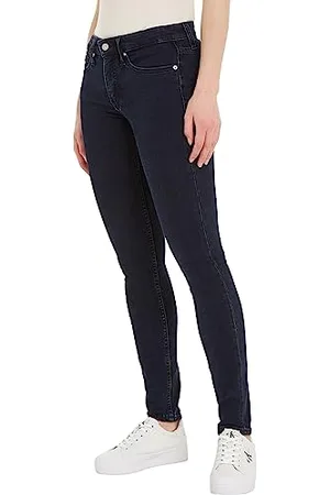 Calvin Klein Women Jeans Mid Rise Skinny Fit, (Denim Dark), 24W / 34L