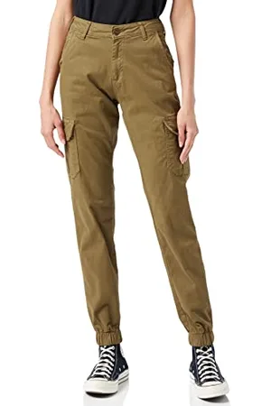Urban classics Combat Cargo Trousers for Women, Cargo Joggers Trousers for Women, Stretch Casual High-Waist Cargo Trousers, Combat Casual Trousers, Colour: , Size: 26